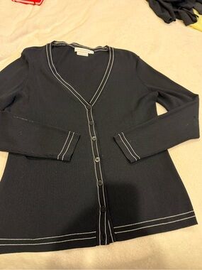 Set black and white sweater and cardigan black and white